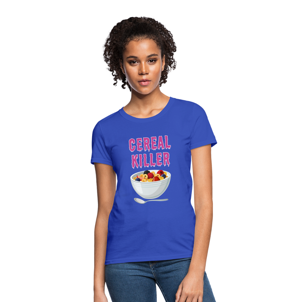 Women's T-Shirt "Cereal Killer" - royal blue