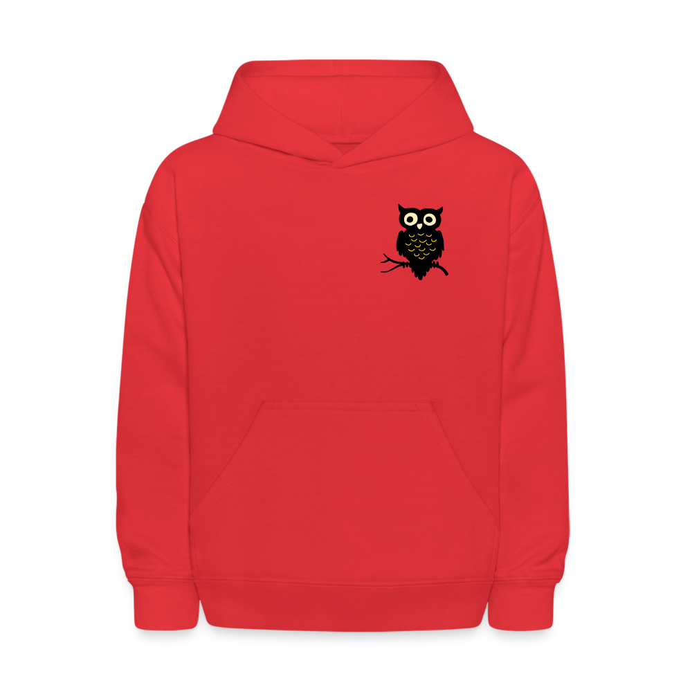 Kids' Hoodie "Owl" - red