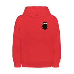 Kids' Hoodie "Owl" - red