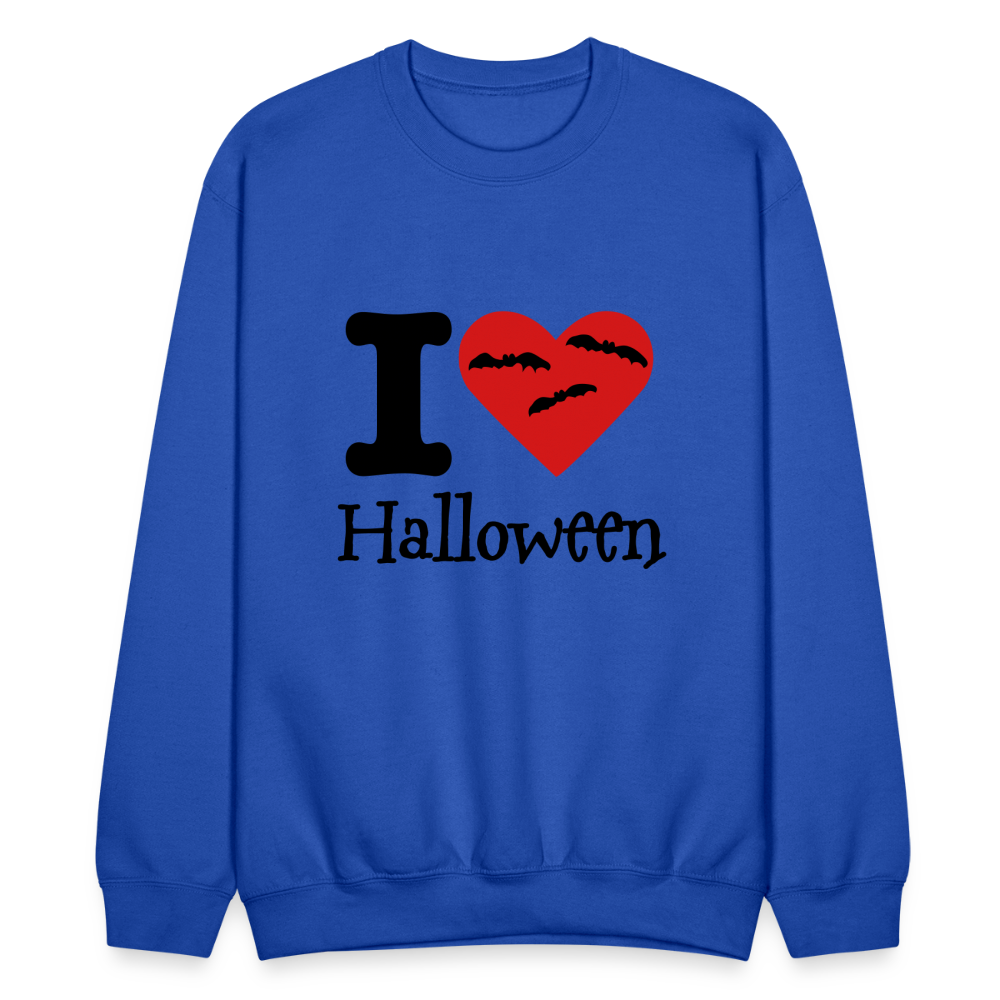 Crewneck Sweatshirt "I Love Halloween" - royal blue