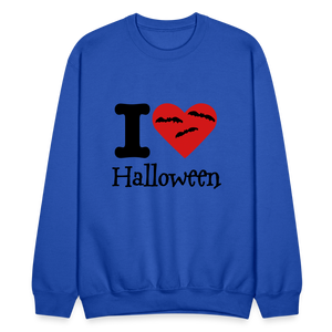 Crewneck Sweatshirt "I Love Halloween" - royal blue