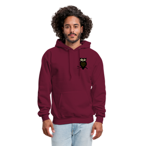 Men's Hoodie "Owl" - burgundy