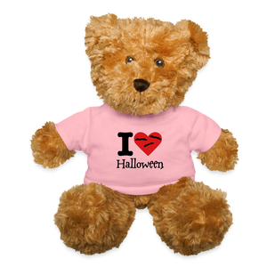 Teddy Bear "I Love Halloween" - petal pink