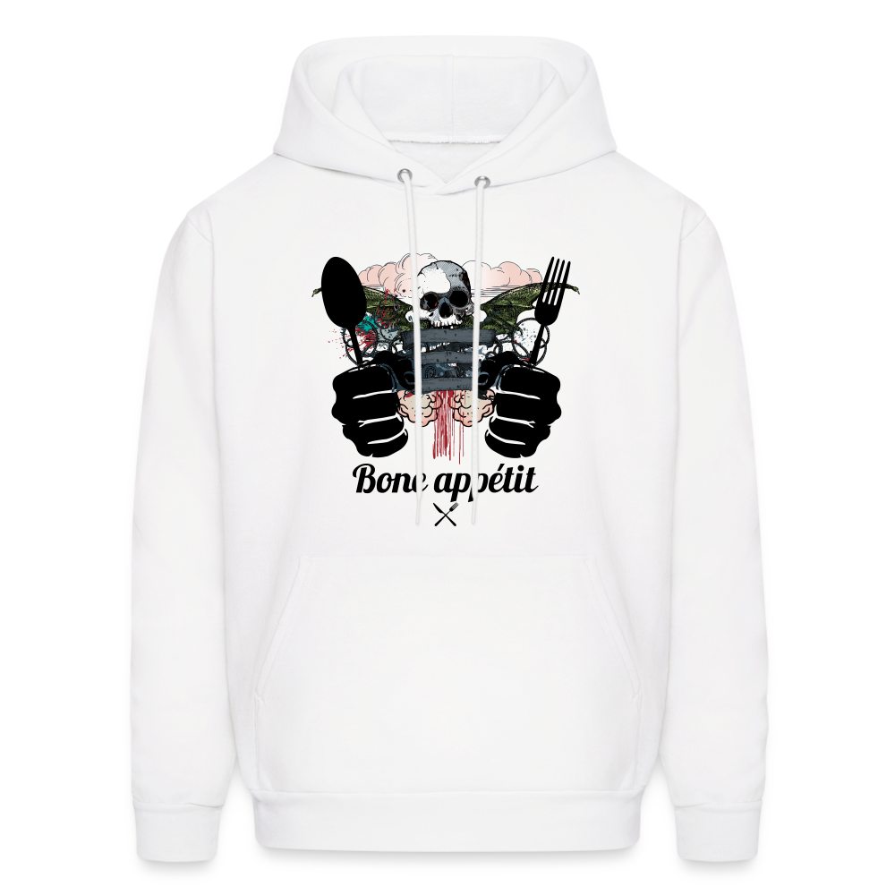 Men's Hanes Hoodie "Bone appétit" - white