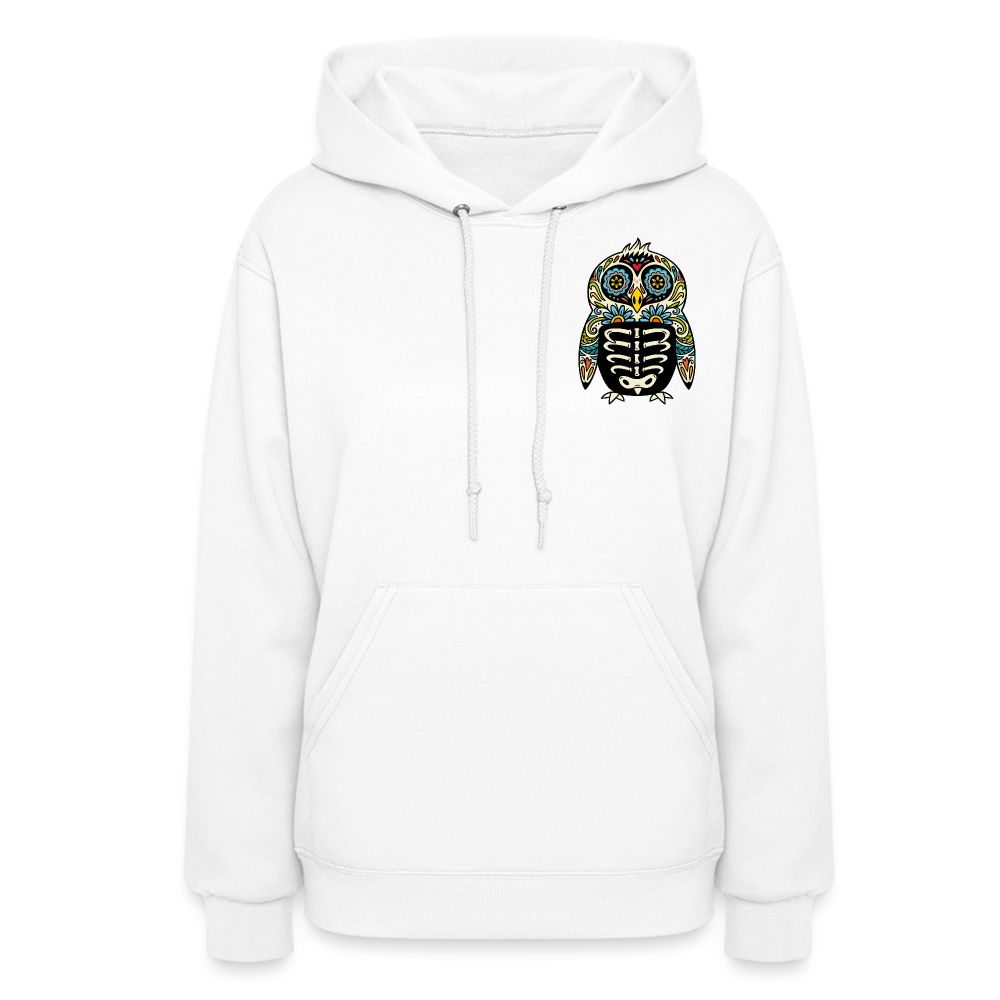 Women's Hoodie "Colorful Owl" - white