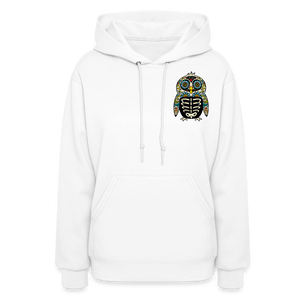 Women's Hoodie "Colorful Owl" - white