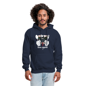 Men's Hanes Hoodie "Bone appétit" - navy