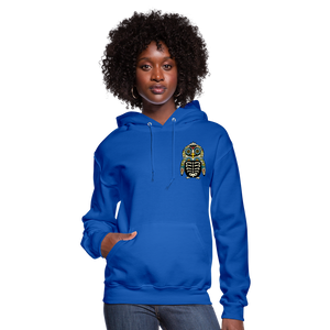 Women's Hoodie "Colorful Owl" - royal blue