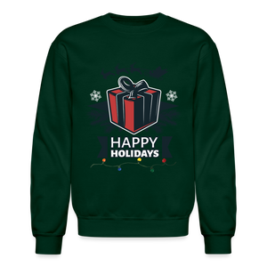 Crewneck Sweatshirt "Happy Holidays" - forest green