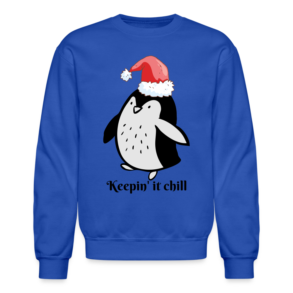 Crewneck Sweatshirt "Keepin' it chill" - royal blue