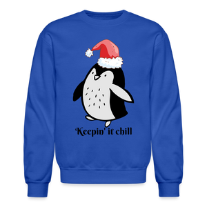 Crewneck Sweatshirt "Keepin' it chill" - royal blue