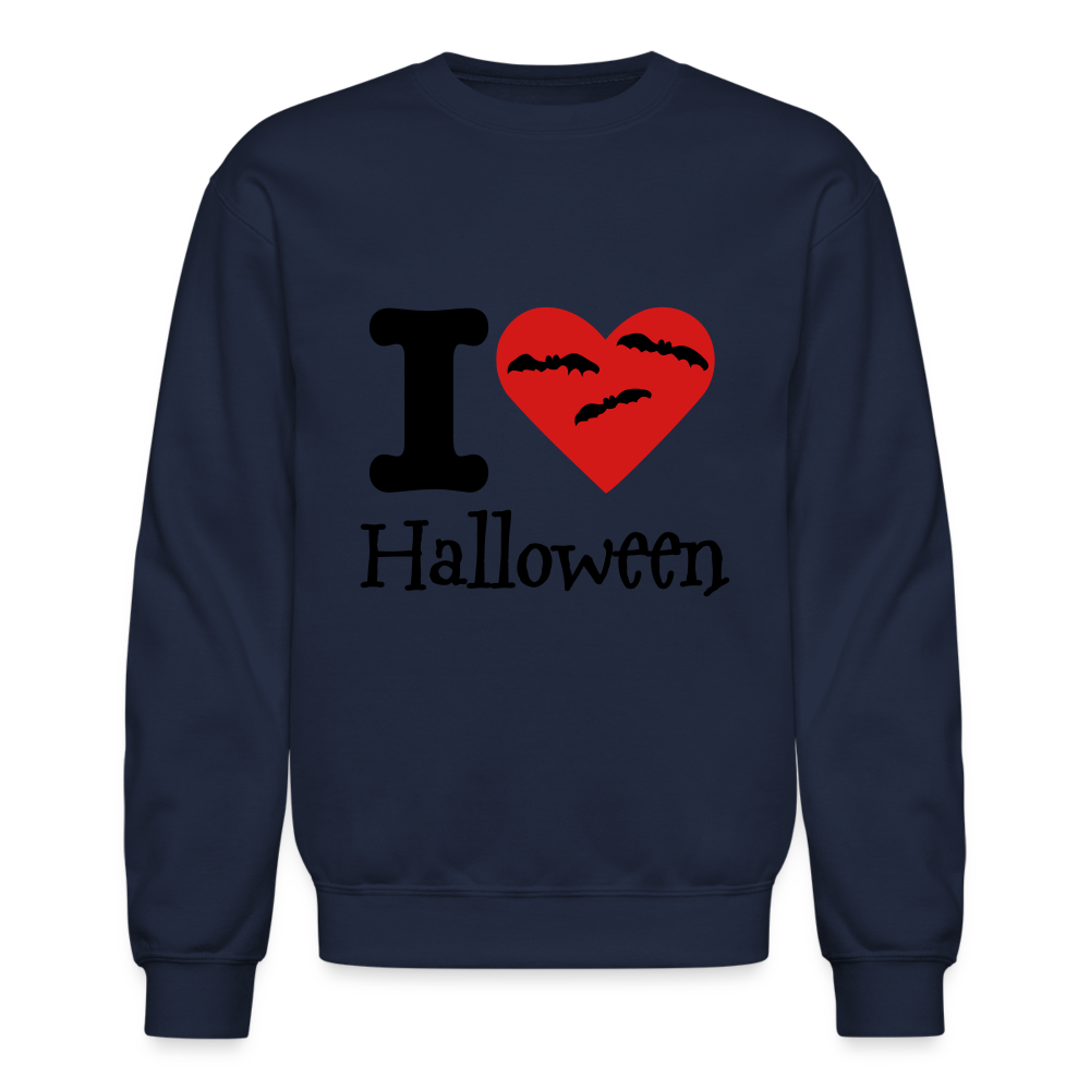 Crewneck Sweatshirt "I Love Halloween" - navy