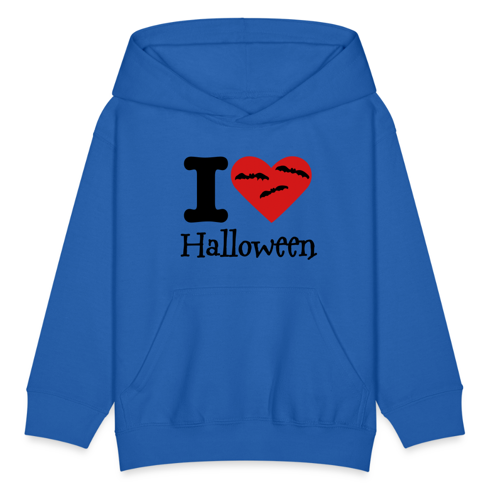 Kids' Hoodie "I Love Halloween" - royal blue