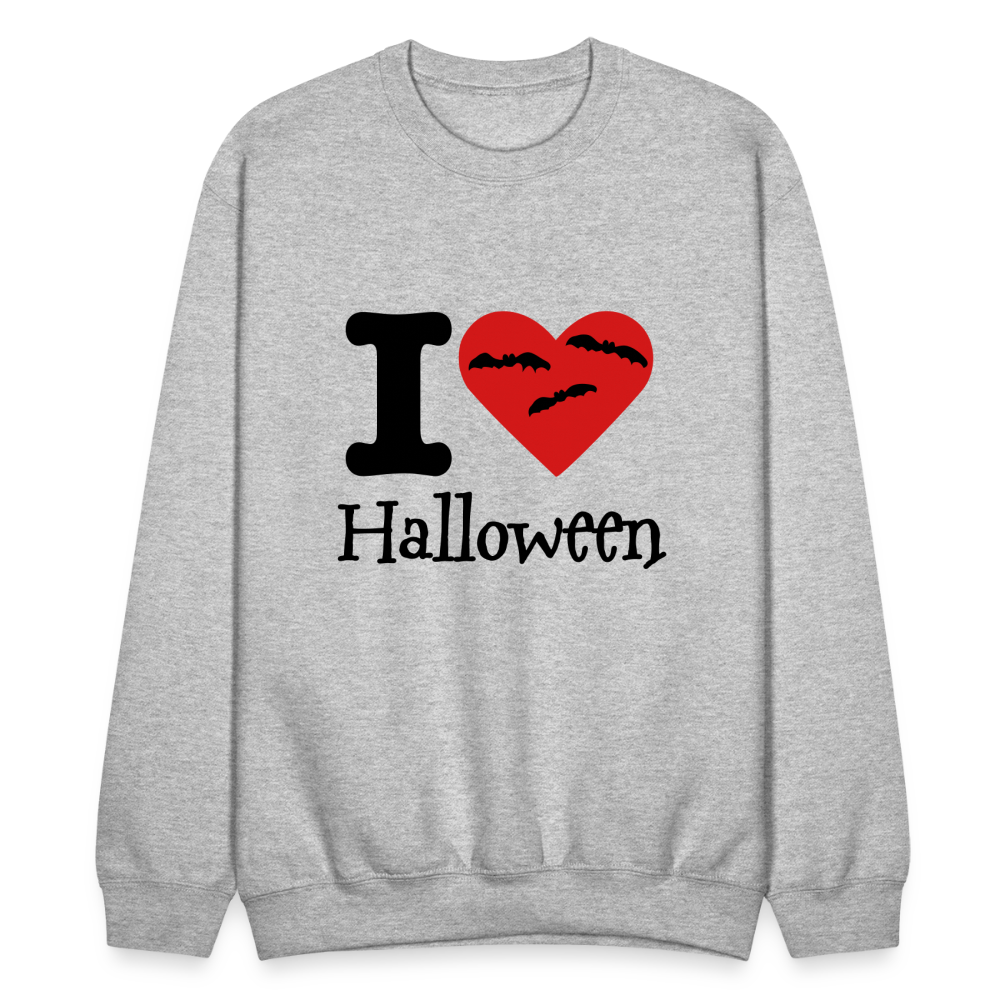 Crewneck Sweatshirt "I Love Halloween" - heather gray