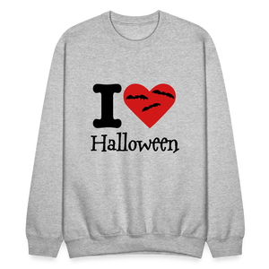 Crewneck Sweatshirt "I Love Halloween" - heather gray