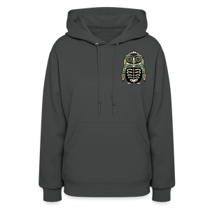 Women's Hoodie "Colorful Owl" - asphalt