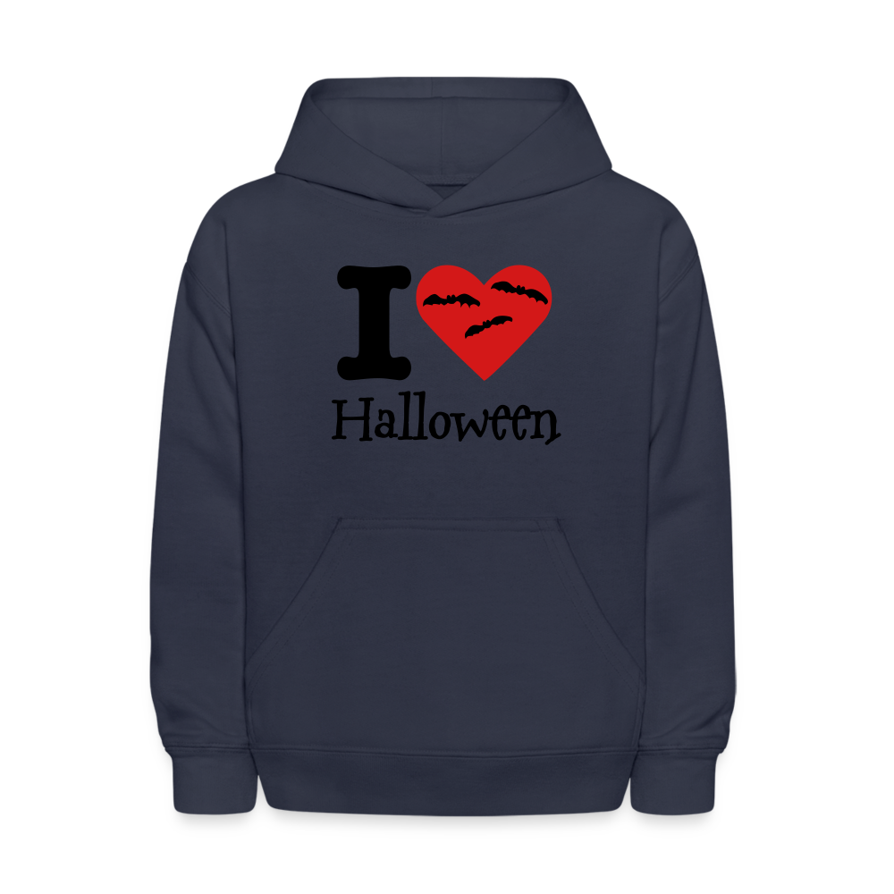 Kids' Hoodie "I Love Halloween" - navy