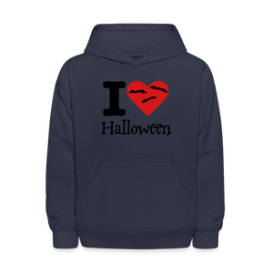 Kids' Hoodie "I Love Halloween" - navy