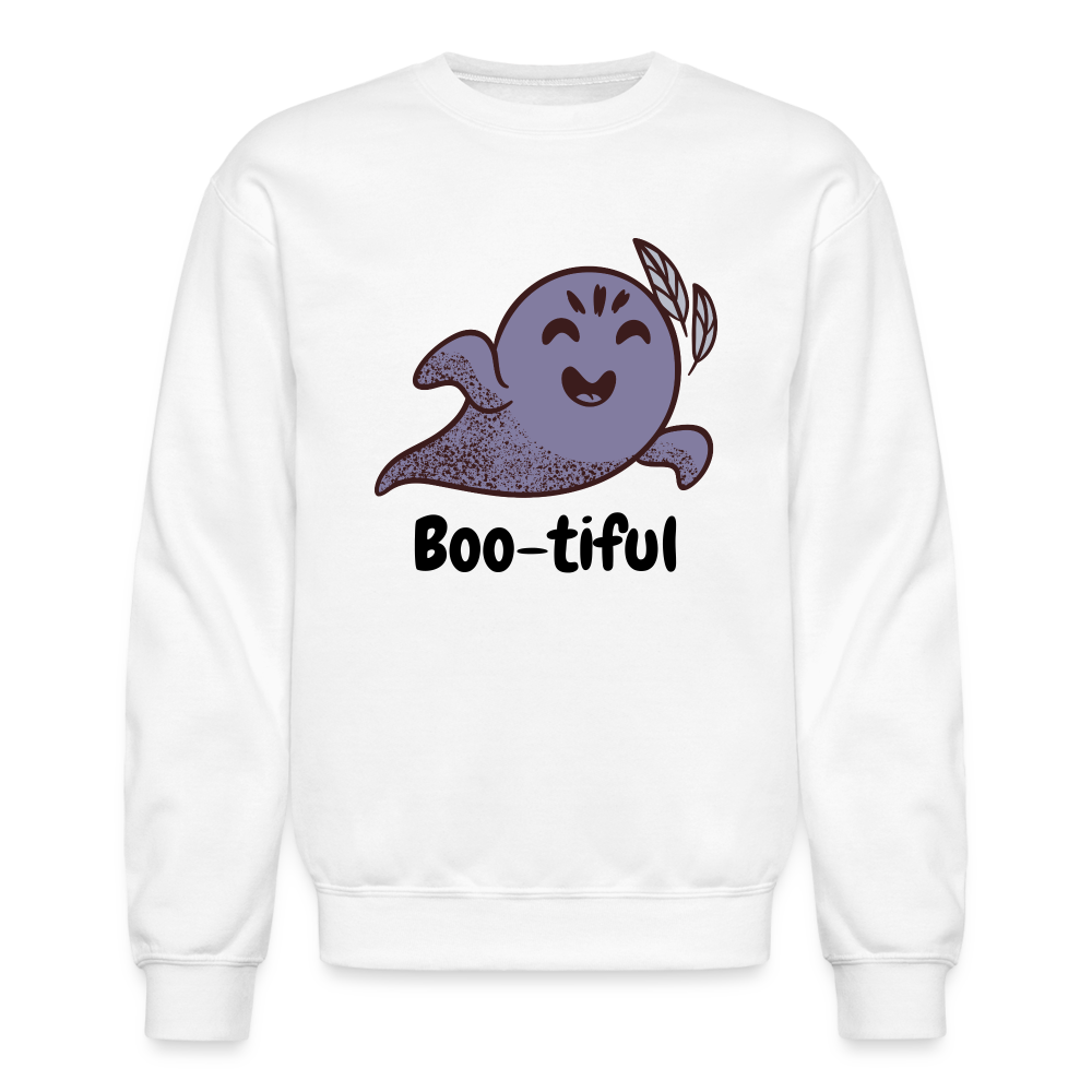 Crewneck Sweatshirt "Boo-tiful" - white