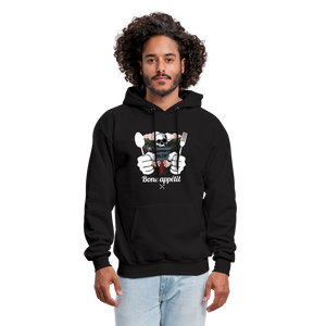 Men's Hanes Hoodie "Bone appétit" - black