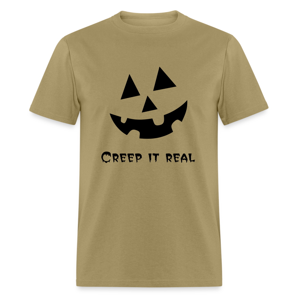 Unisex Classic T-Shirt "Jack-o'-lantern" 🎃 - khaki