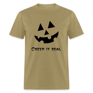 Unisex Classic T-Shirt "Jack-o'-lantern" 🎃 - khaki