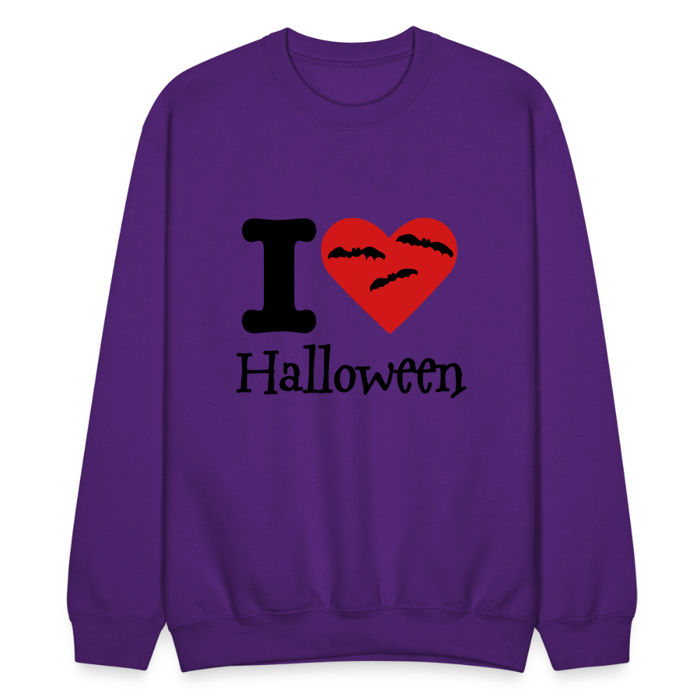 Crewneck Sweatshirt "I Love Halloween" - purple