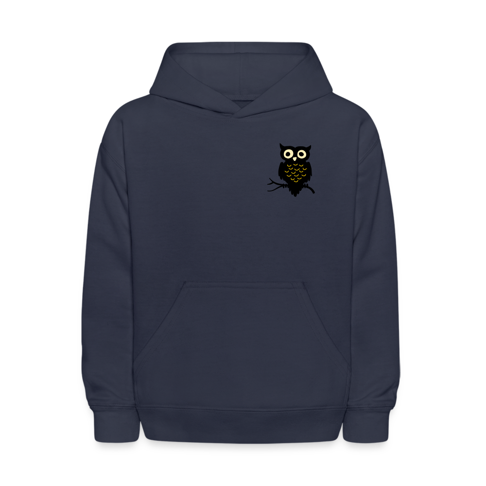 Kids' Hoodie "Owl" - navy