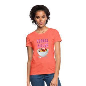 Women's T-Shirt "Cereal Killer" - heather coral