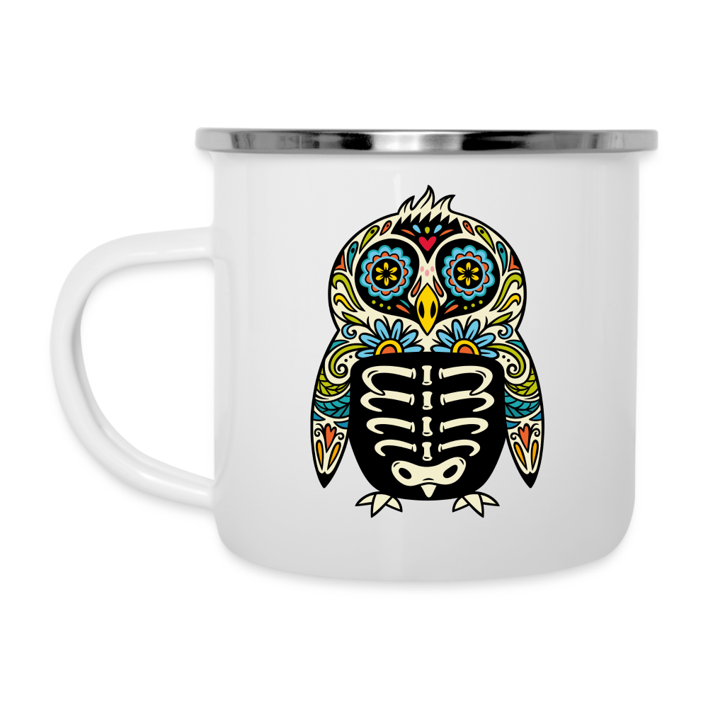 Camper Mug "Colorful Owl" - white