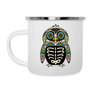 Camper Mug "Colorful Owl" - white