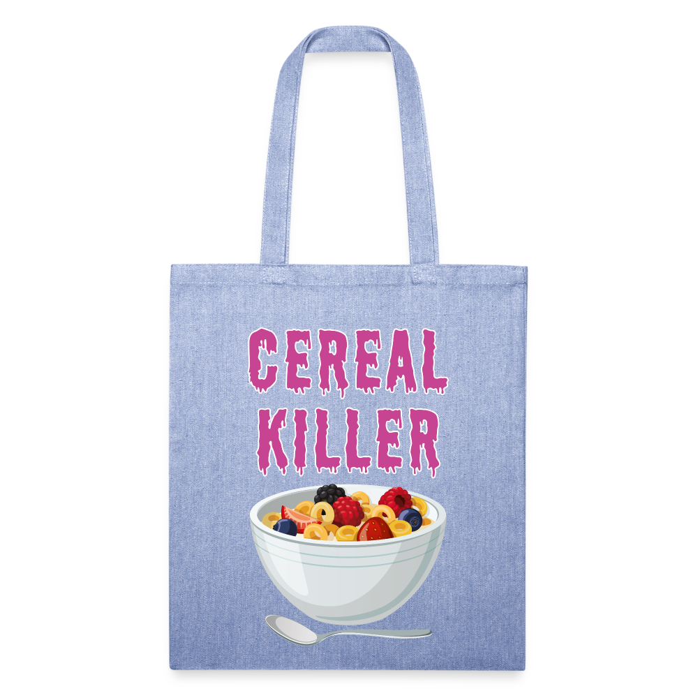 Recycled Tote Bag "Cereal Killer" - light Denim