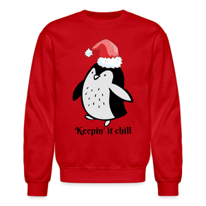 Crewneck Sweatshirt "Keepin' it chill" - red