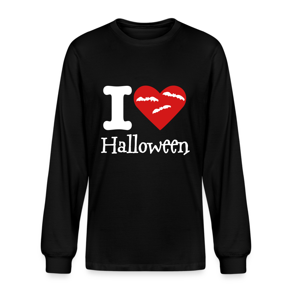 Unisex Organic Long Sleeve T-Shirt "I Love Halloween" - black