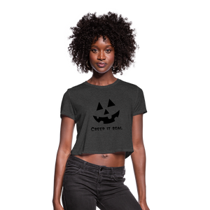 Women's Cropped T-Shirt "Jack-o'-lantern" 🎃 - deep heather