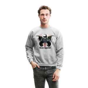 Crewneck Sweatshirt "Bone appétit" - heather gray