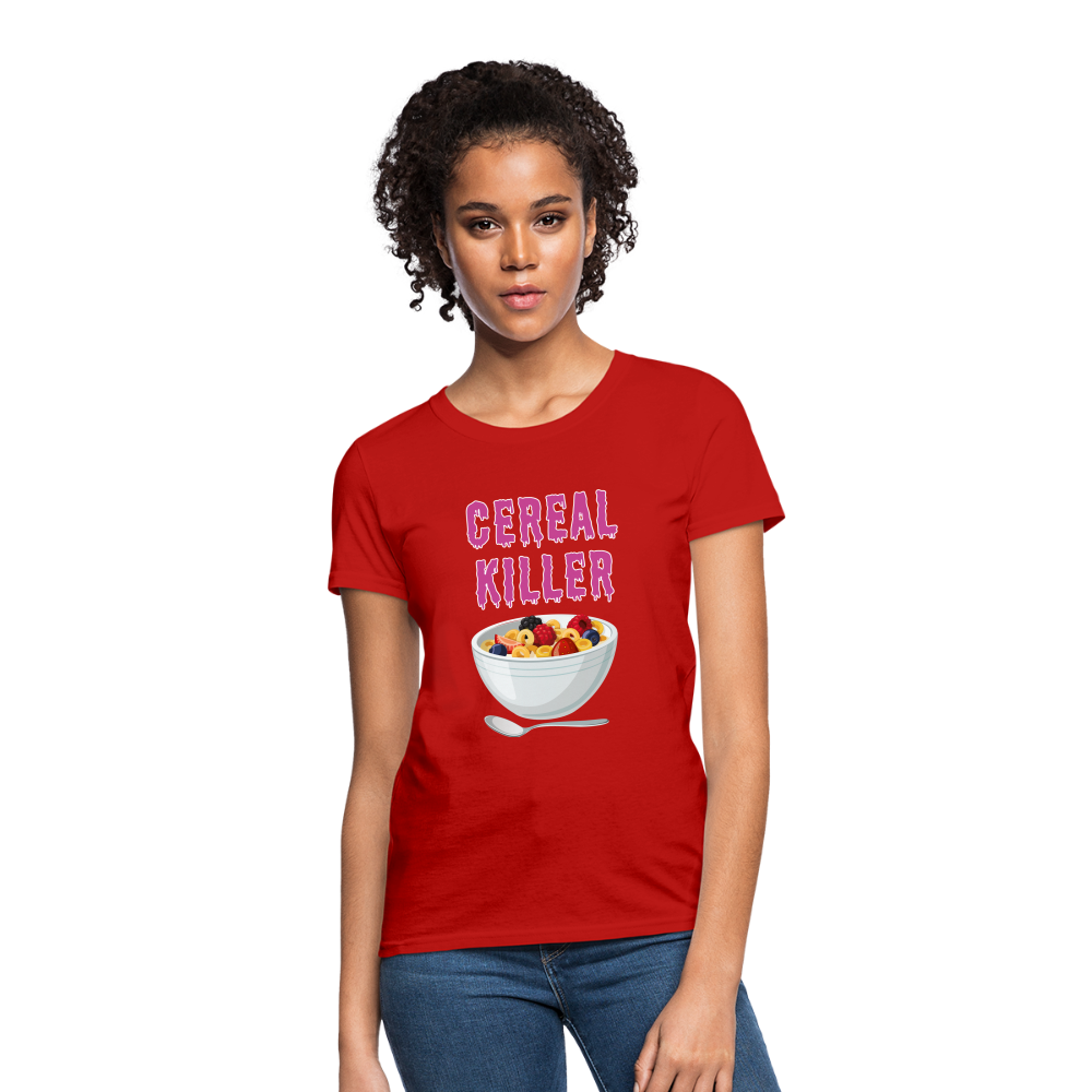 Women's T-Shirt "Cereal Killer" - red