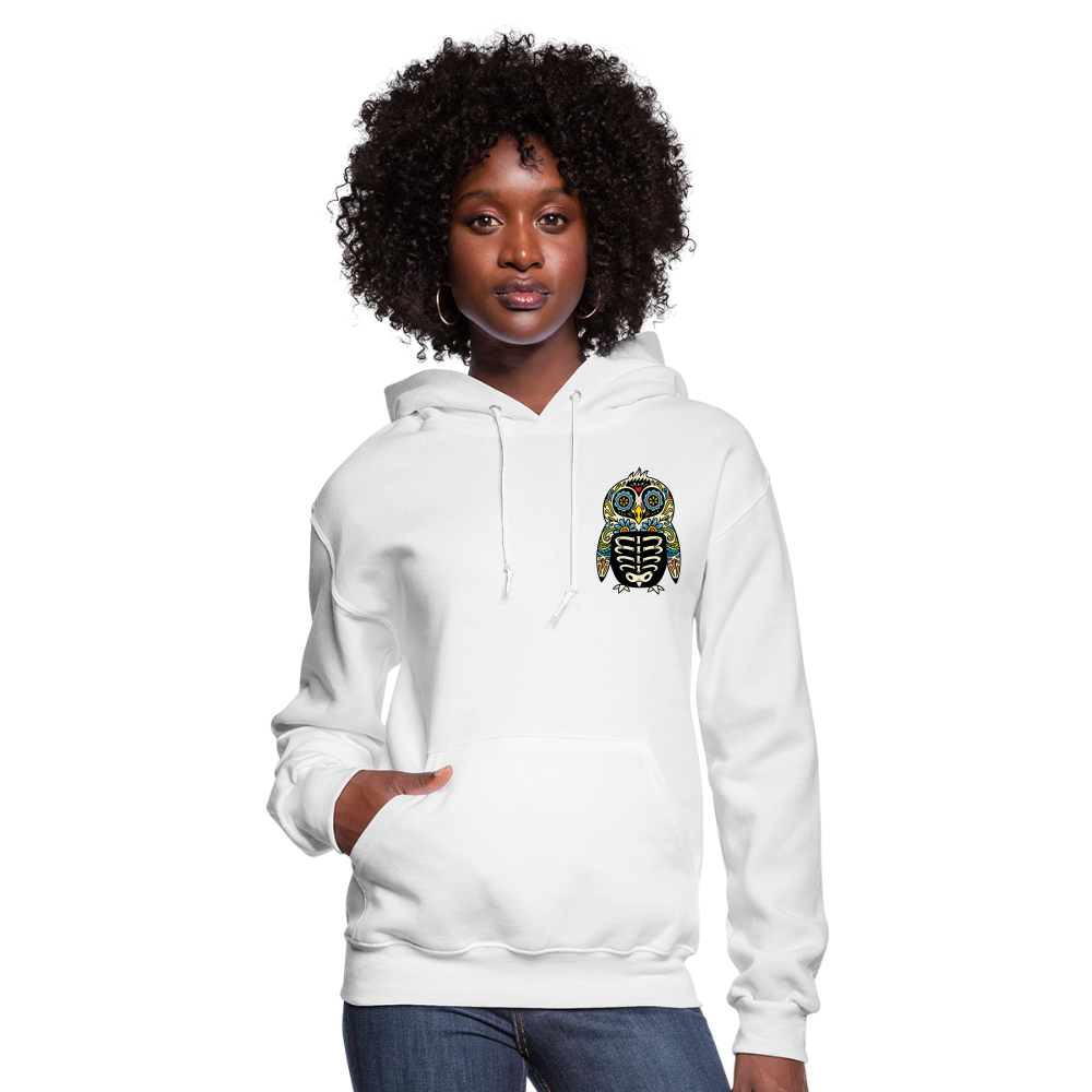 Women's Hoodie "Colorful Owl" - white