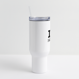 40 oz Travel Tumbler "I Love Halloween" - white