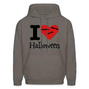 Men's Hanes Hoodie "I Love Halloween" - asphalt gray