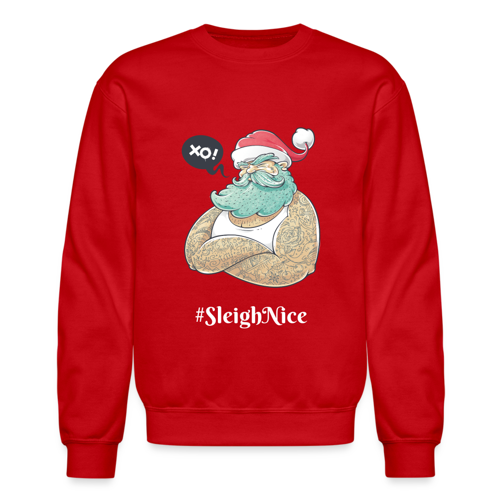 Crewneck Sweatshirt "#SleighNice" - red