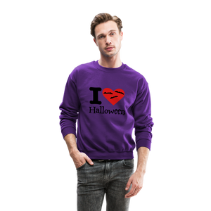 Crewneck Sweatshirt "I Love Halloween" - purple