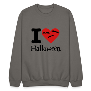 Crewneck Sweatshirt "I Love Halloween" - asphalt gray