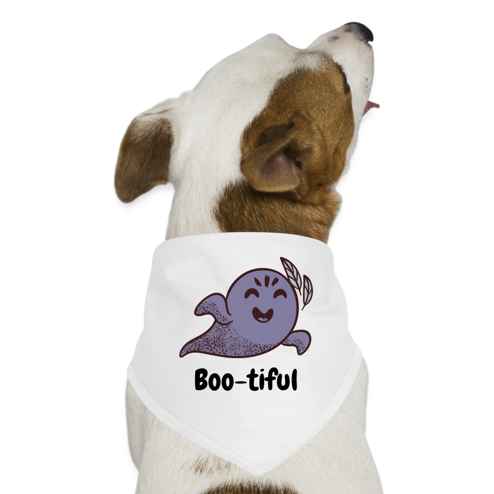 Dog Bandana "Boo-tiful" - white