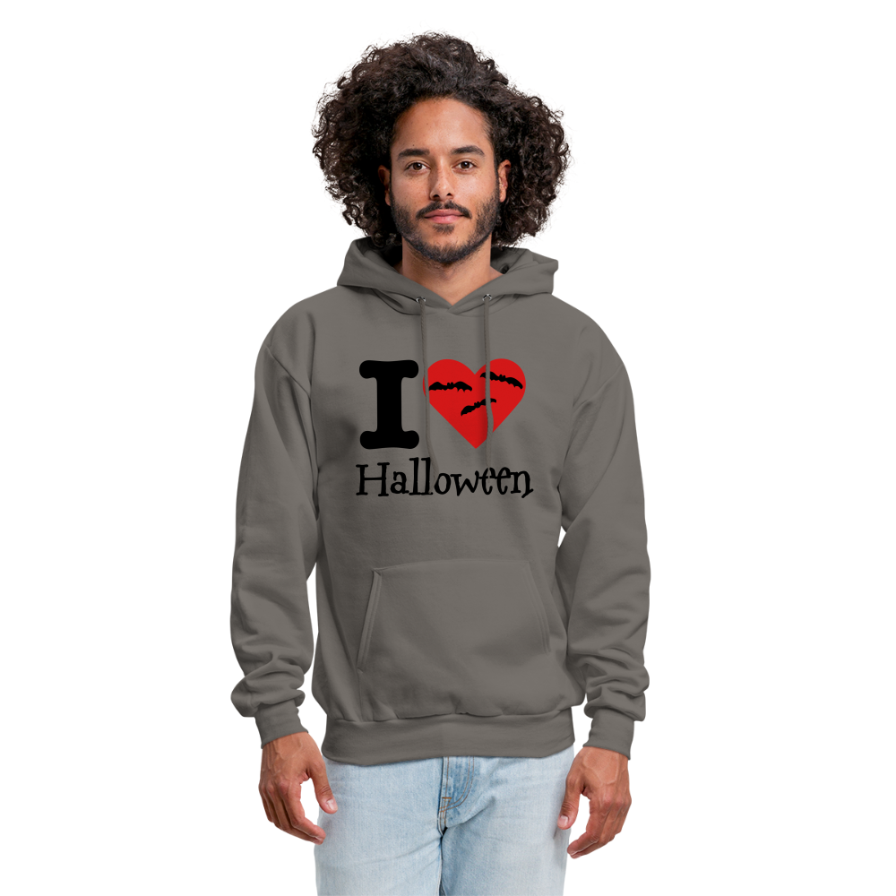 Men's Hanes Hoodie "I Love Halloween" - asphalt gray