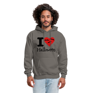 Men's Hanes Hoodie "I Love Halloween" - asphalt gray