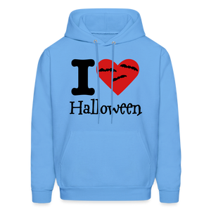 Men's Hanes Hoodie "I Love Halloween" - carolina blue