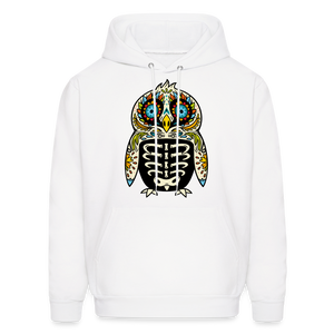 Men's Hoodie "Colorful Owl Blue Eyes" - white