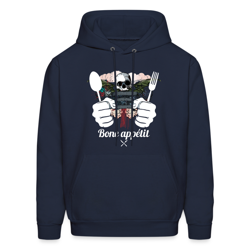 Men's Hanes Hoodie "Bone appétit" - navy