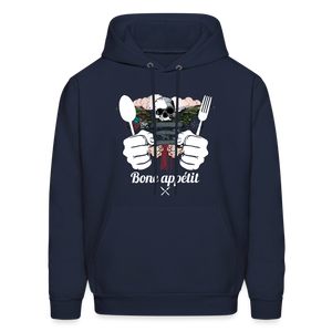 Men's Hanes Hoodie "Bone appétit" - navy